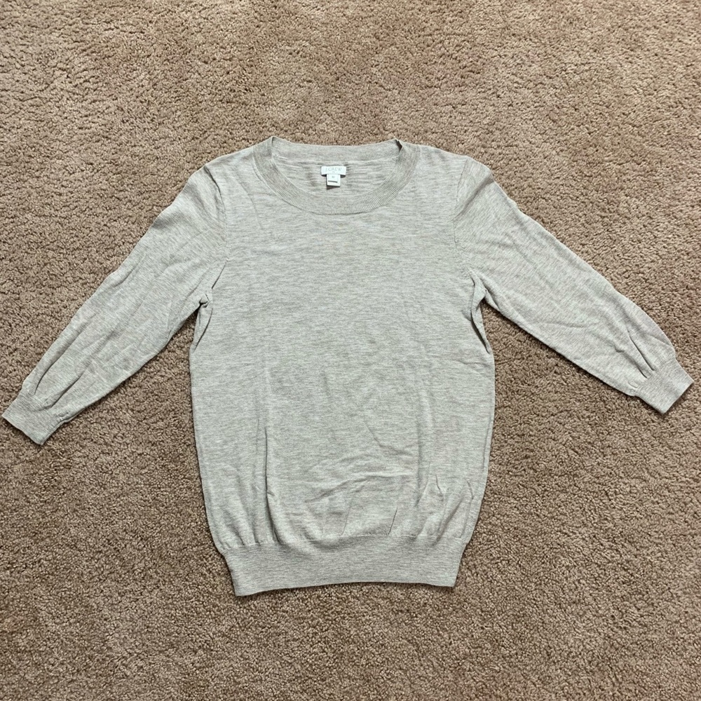 J Crew Heathered Sand Sweater